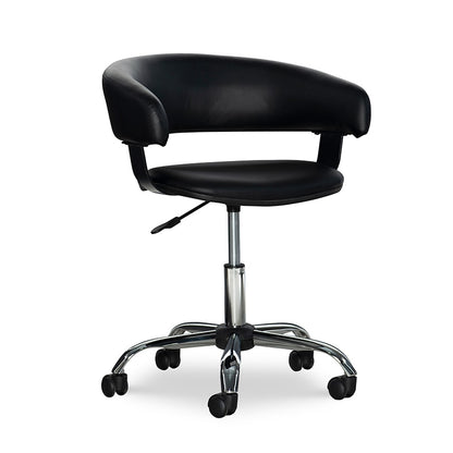 Adjustable Swivel Chair with Back Cushion