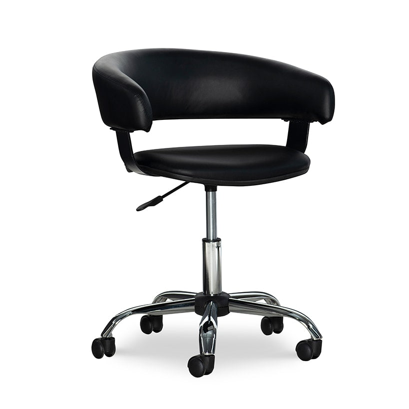 Adjustable Swivel Chair with Back Cushion