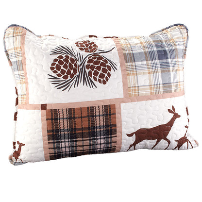 Lodge Plaid Quilted Accent Pillow or Sham