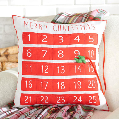 Advent Countdown to Christmas Accent Pillow