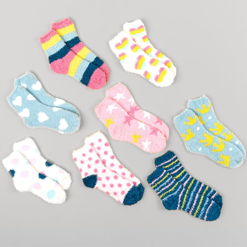 Girl's Cozy Socks Pack - Set of 8#select-item_girls'-icon