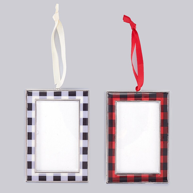 Set of 2 Gift Card Frame Ornaments