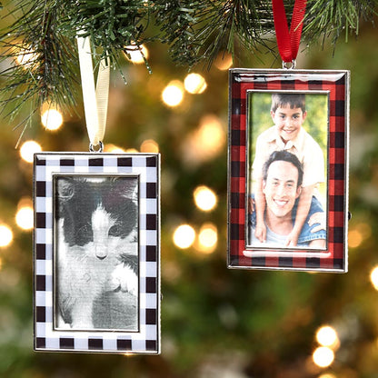 Set of 2 Gift Card Frame Ornaments