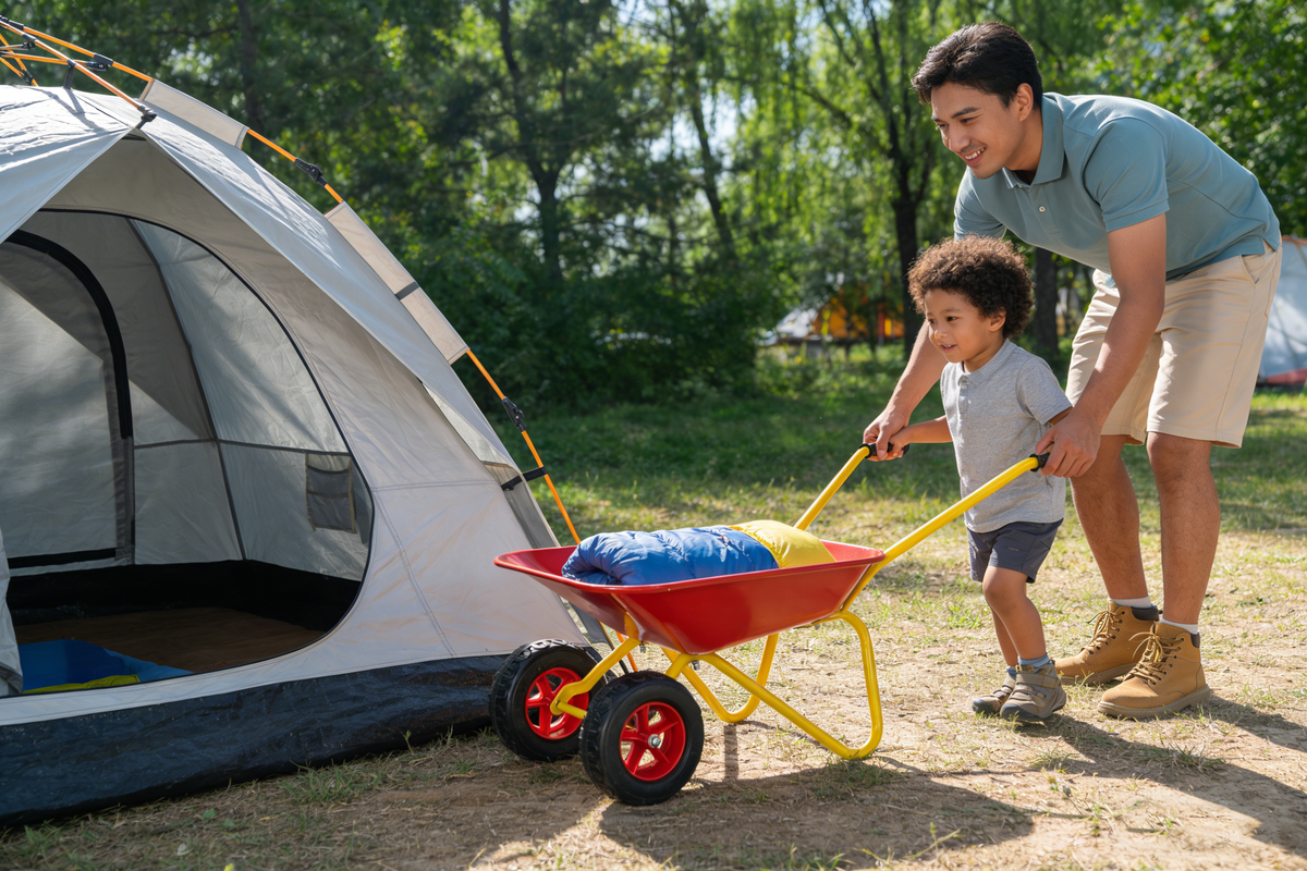 Children's metal trolley, Load-bearing capacity: 33LBS,children's heavy vehicle, metal structure two-wheeled trolley, steel pallet, can be used in gardens, loading leaves, soil, sand, etc. (red) - image 20