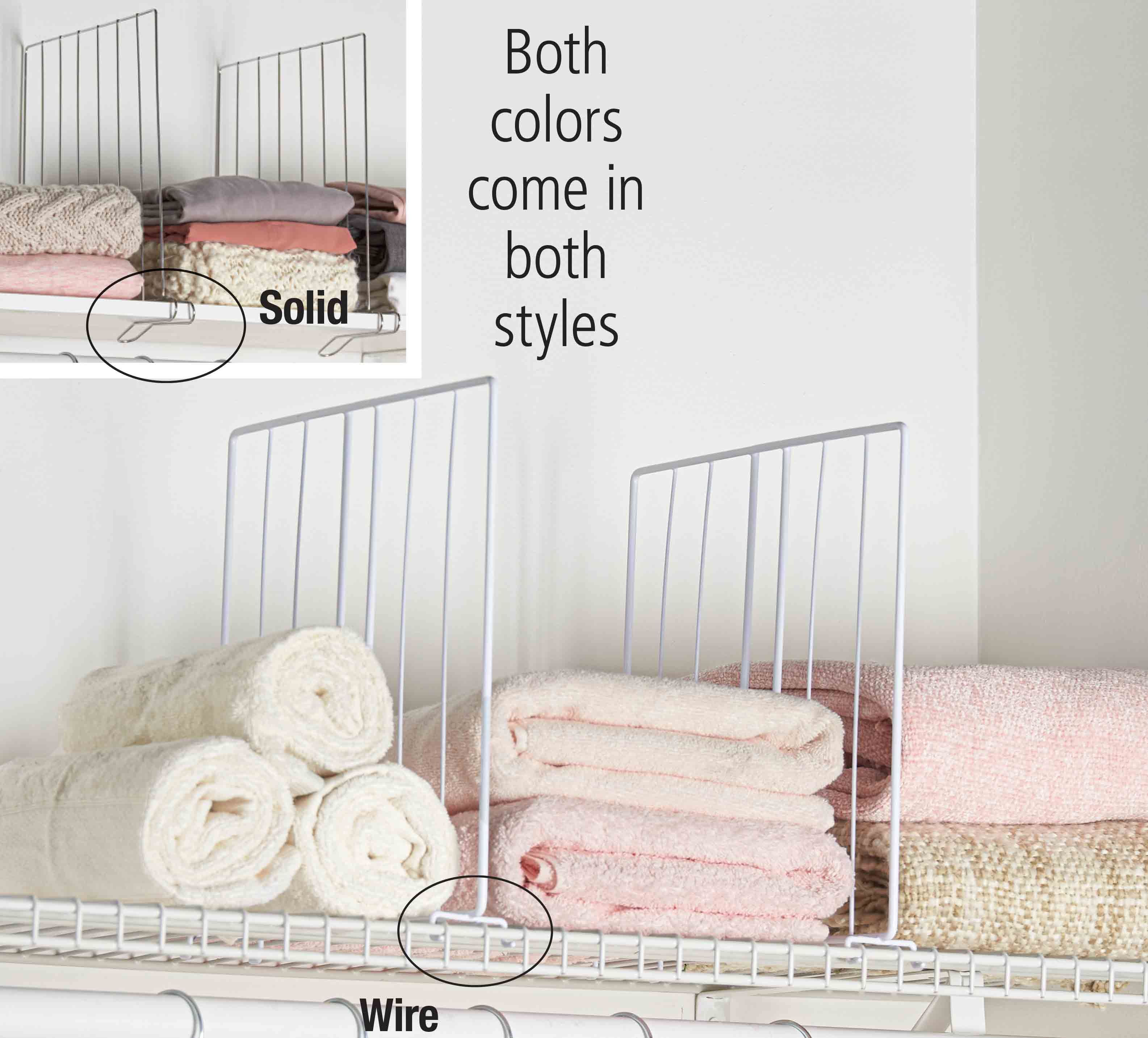 Sets of 2 Shelf Dividers