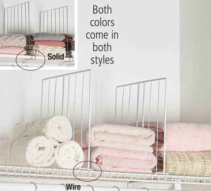 Sets of 2 Shelf Dividers