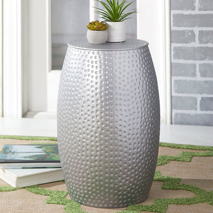 Hammered Metal Accent Stools