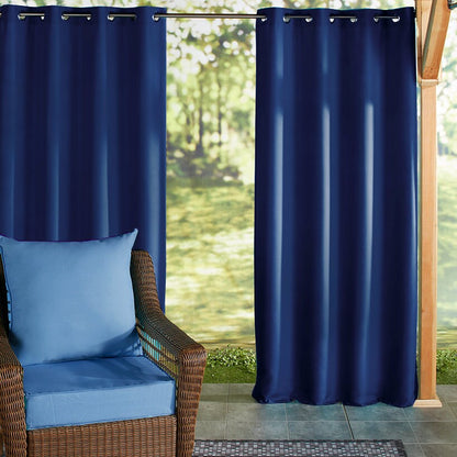 Outdoor Cabana Stripe or Solid Curtain