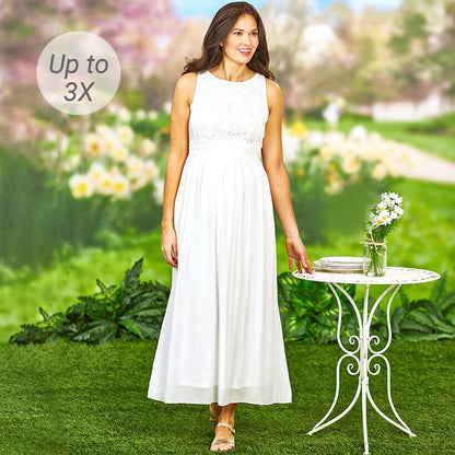 Sleeveless Lace Detail Maxi Dresses