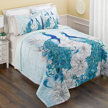 Blue Peacock Bedroom Ensemble