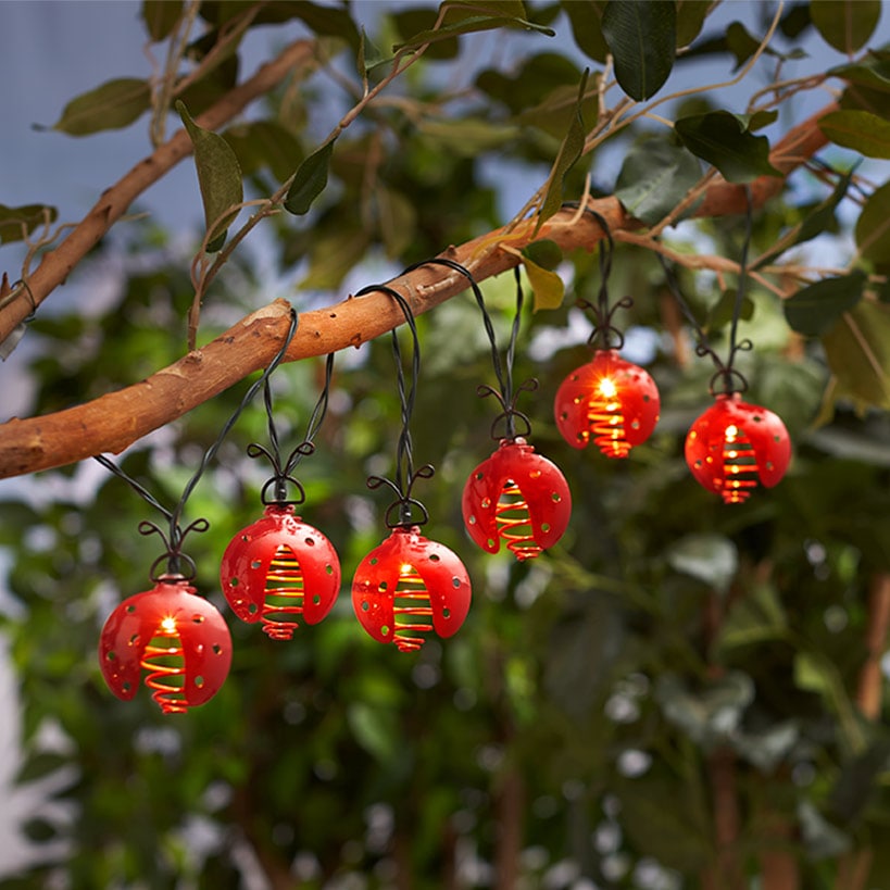 Solar Ladybug String Lights