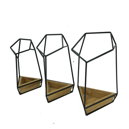 Set of 3 Felix Wall Planter, L:10x10x16.5"  M:8.5x8.5x15.5" S:7x7x13.5" - image 3