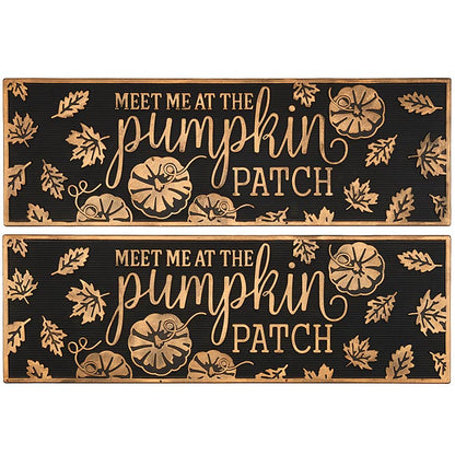 Pumpkin Patch Rubber Doormat or Set of 2 Rubber Stair Treads
