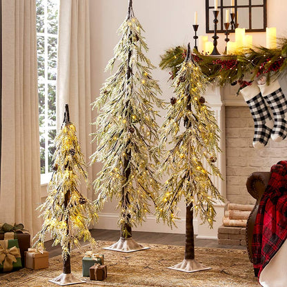 Alpine Lighted Christmas Tree
