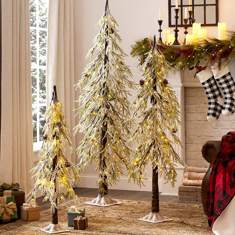 Alpine Lighted Christmas Tree