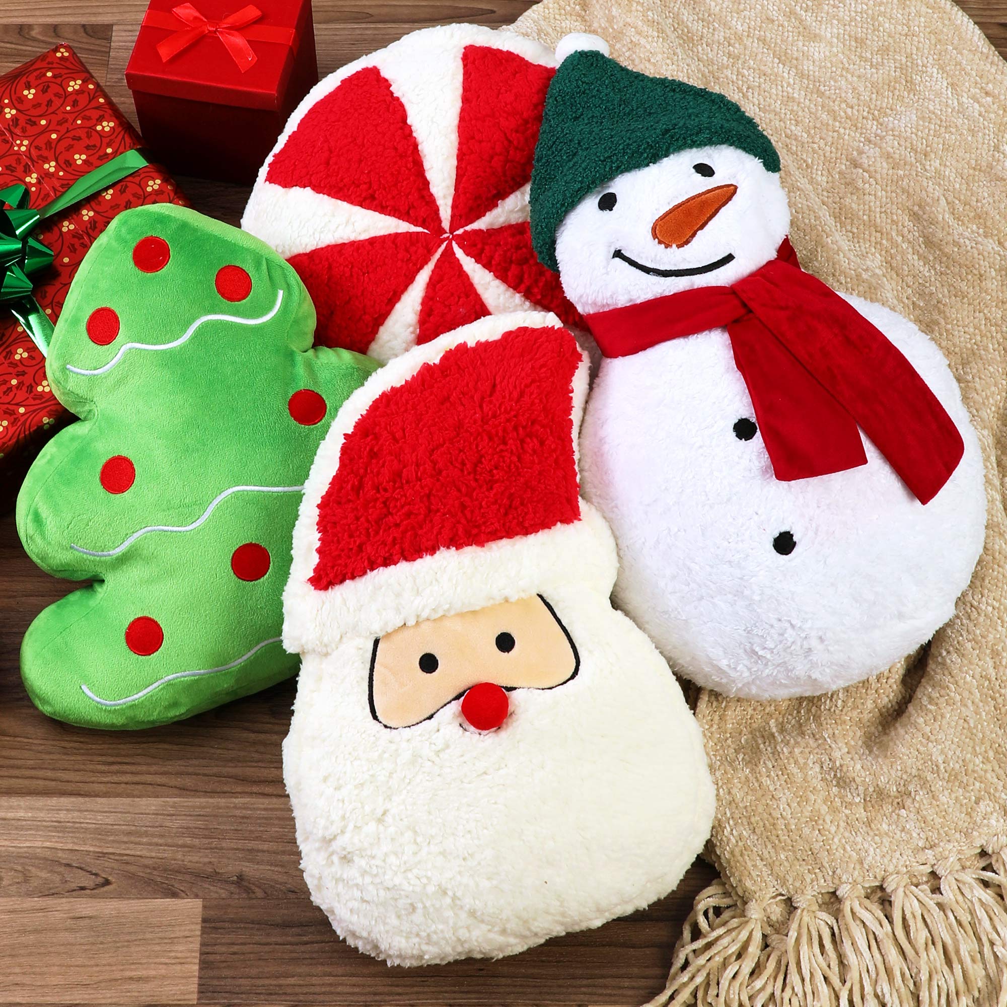 Holiday Character Shaped Decorative Pillow