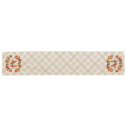 Personalized Autumn Wreath Table Runner