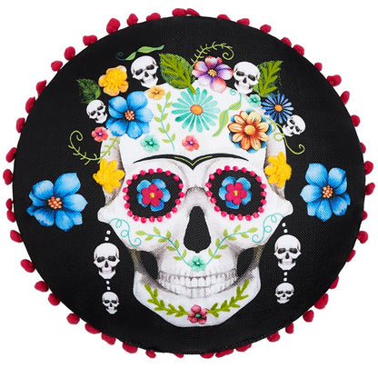 Halloween Ghost or Dia de Los Muertos Shaped Decorative Pillow