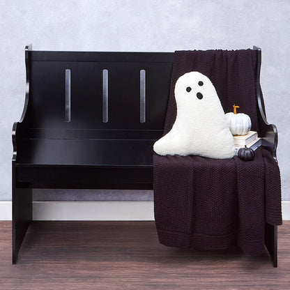 Halloween Ghost or Dia de Los Muertos Shaped Decorative Pillow