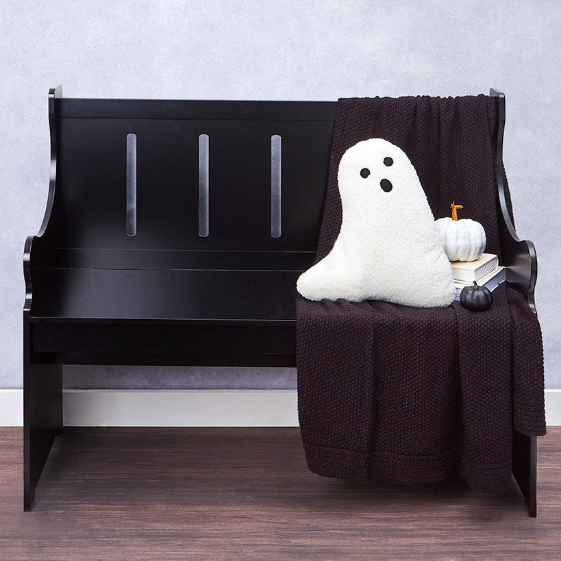 Halloween Ghost or Dia de Los Muertos Shaped Decorative Pillow