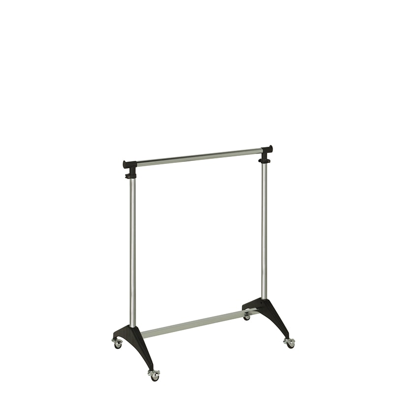 Adjustable Chrome Rolling Garment Rack
