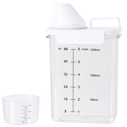Airtight Dry Food Storage Containers with Pouring Spout and Measuring Cup