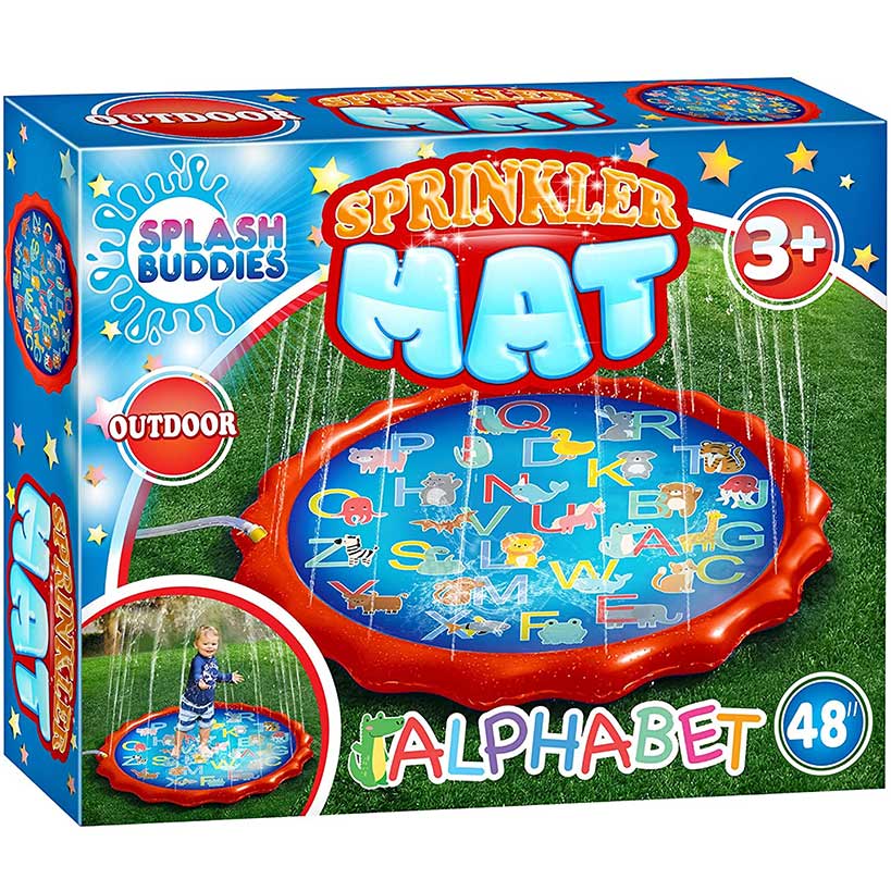 Splash Buddies Alphabet Sprinkler 48" Outdoor Kids Splash Pad