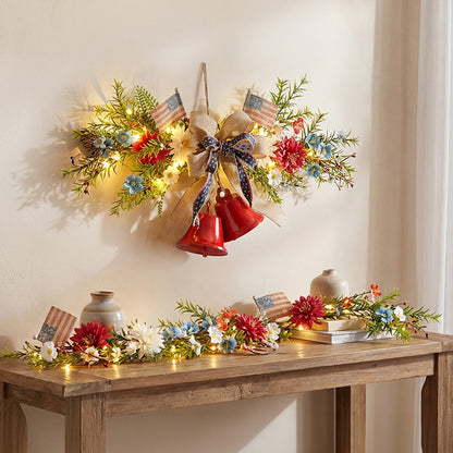 Americana Floral Swag Garland Collection