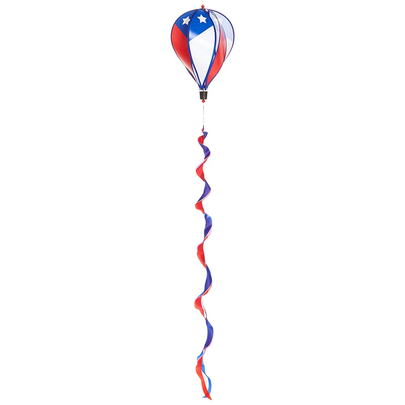Americana Air Balloon Windsock Red, White, and Blue