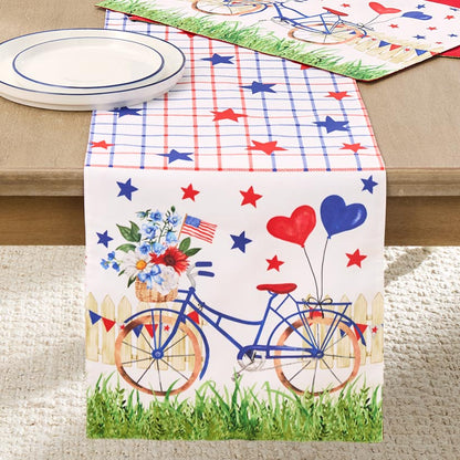 Americana Bicycle Set of 4 Placemats or Table Runner