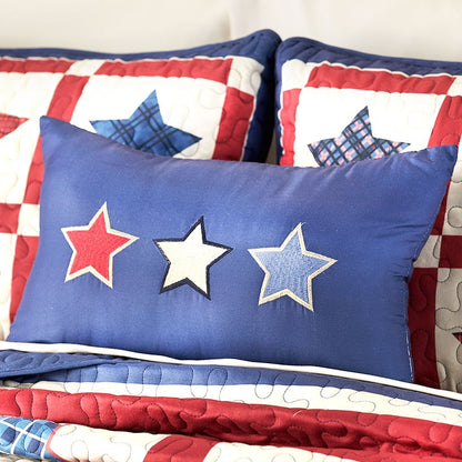 Americana Plaid Star Sham