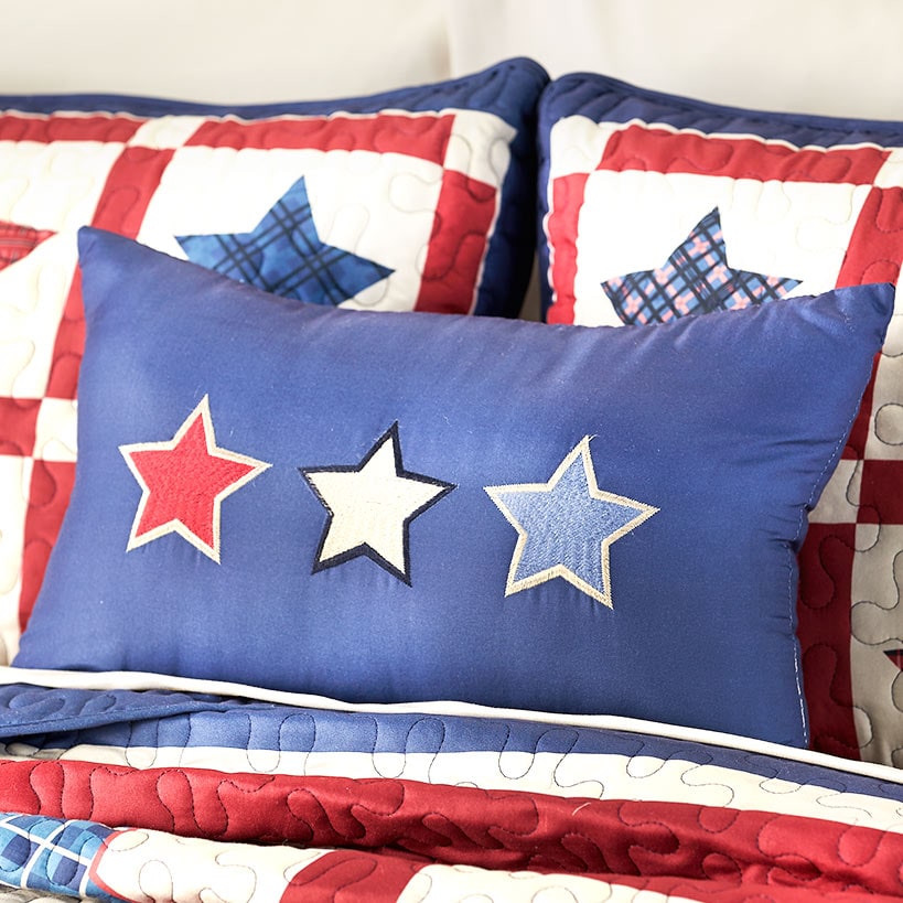 Americana Plaid Star Sham