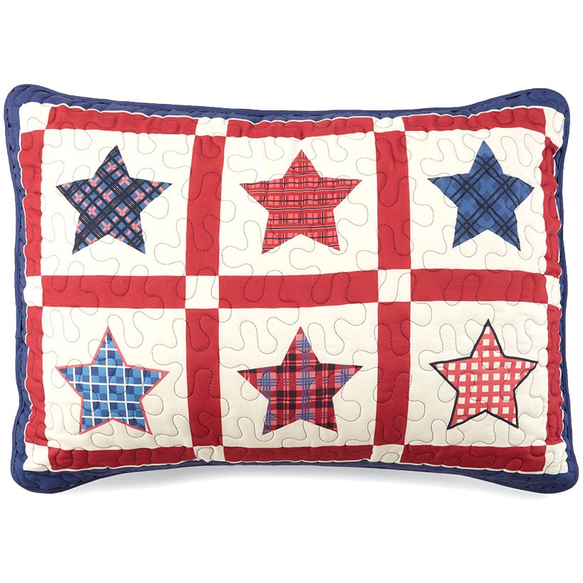Americana Plaid Star Sham
