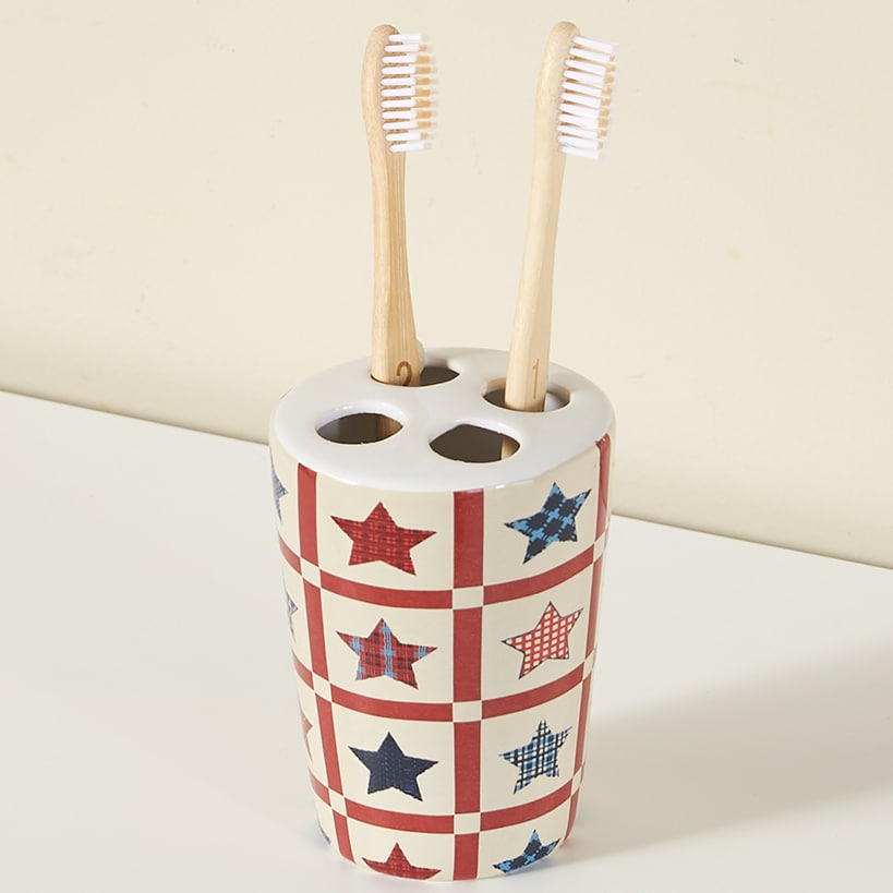 Americana Plaid Star Bath Collection