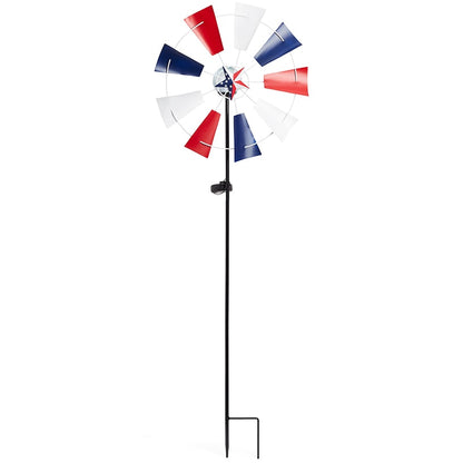 Americana Solar Country Windmill Windspinner Stake