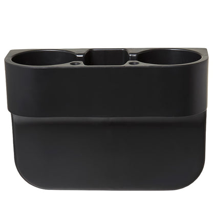 Auto Seat Gap 2 Cup Holder With Storage Holder Black Plastic