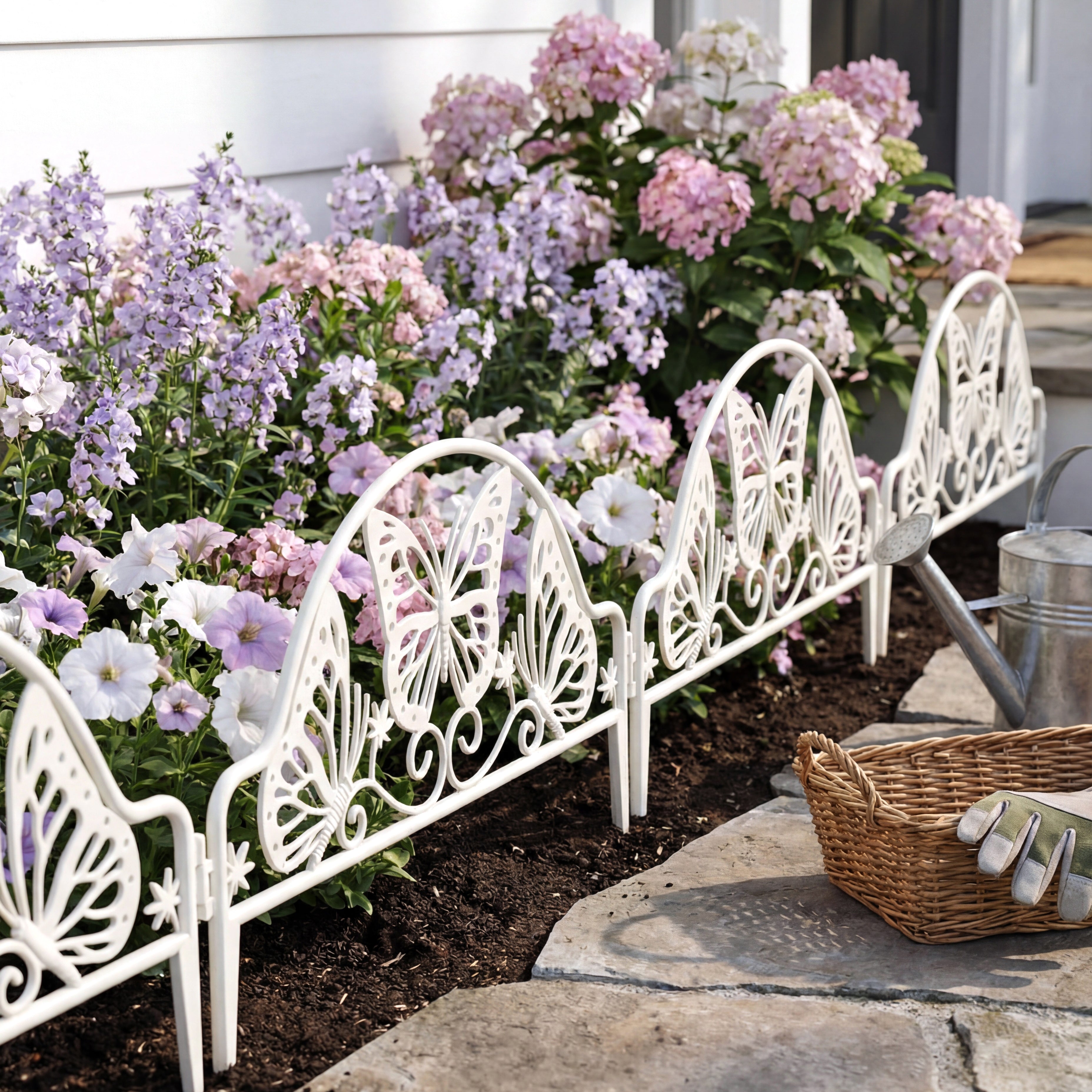 Butterfly Garden Border Fence Edging -Set of 4