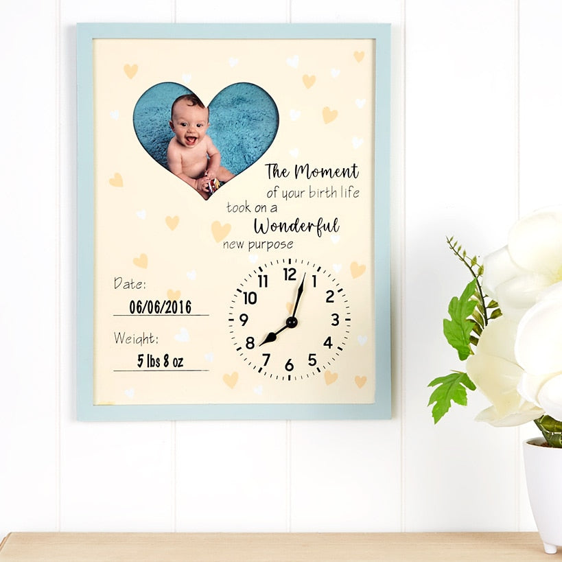 Baby Is Born Frame - Custom Newborn Keepsake#select-color_blue