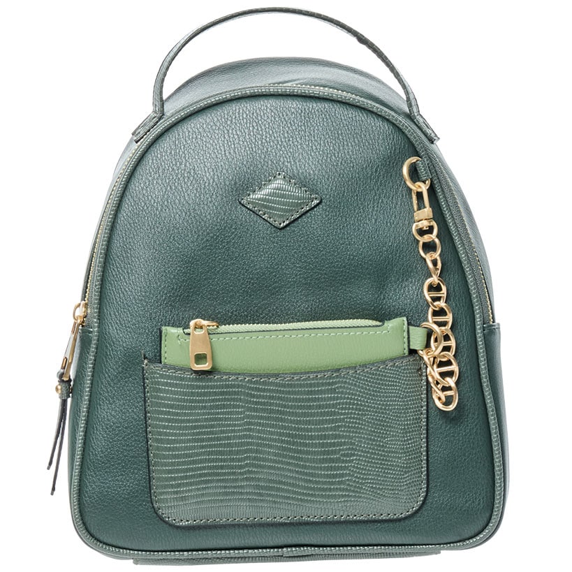 Women's Faux Leather Backpack with Detachable Coin Purse#select-color_green