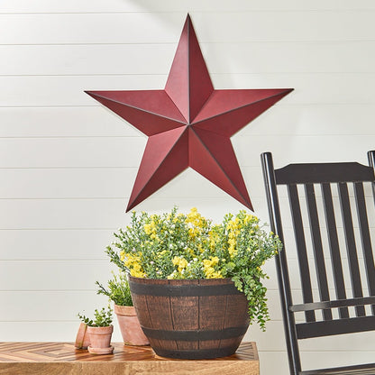 Barrel Shaped Planter Indoor or Outdoor 15" dia x 9"H