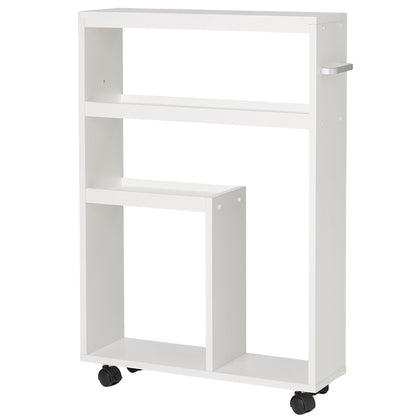 Multifunctional Mobile Bathroom Cart 19”W x 5.5”D x 26.75”H