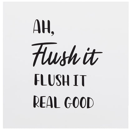 Humorous Bathroom Wall Art - Flush, Hello, Seat, Sprinkles, or Text