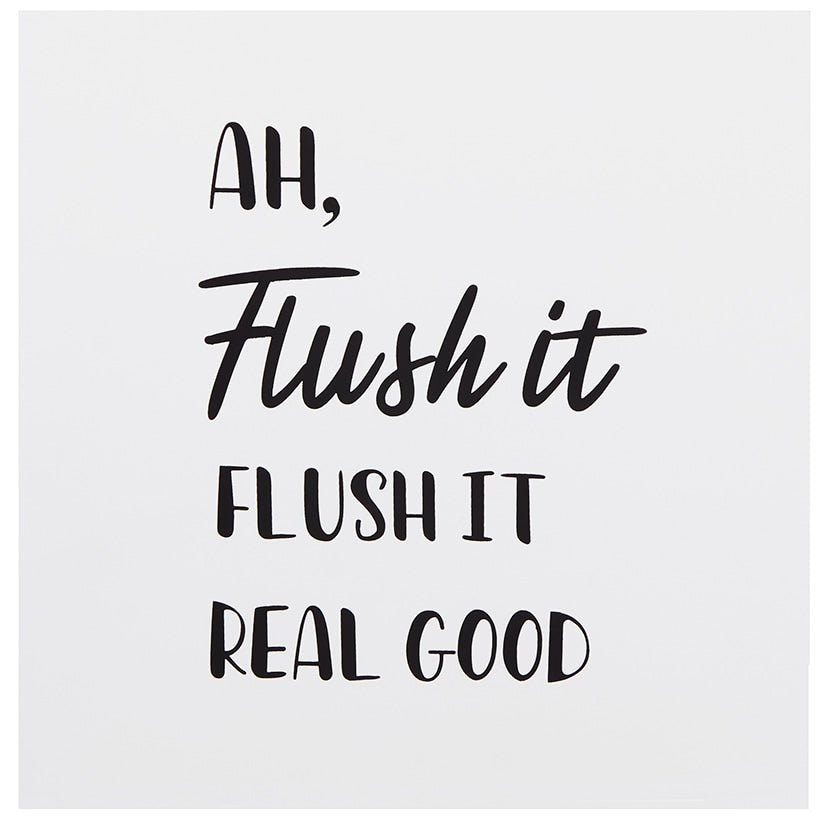 Humorous Bathroom Wall Art - Flush, Hello, Seat, Sprinkles, or Text