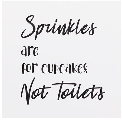 Humorous Bathroom Wall Art - Flush, Hello, Seat, Sprinkles, or Text