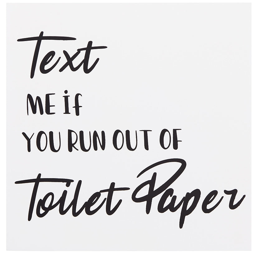Humorous Bathroom Wall Art - Flush, Hello, Seat, Sprinkles, or Text