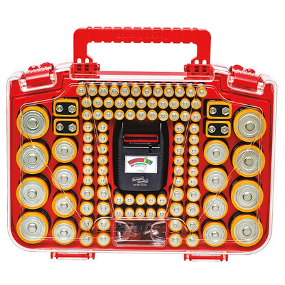 Battery Daddy® Smart Storage Case Holds 150 Batteries with Tester