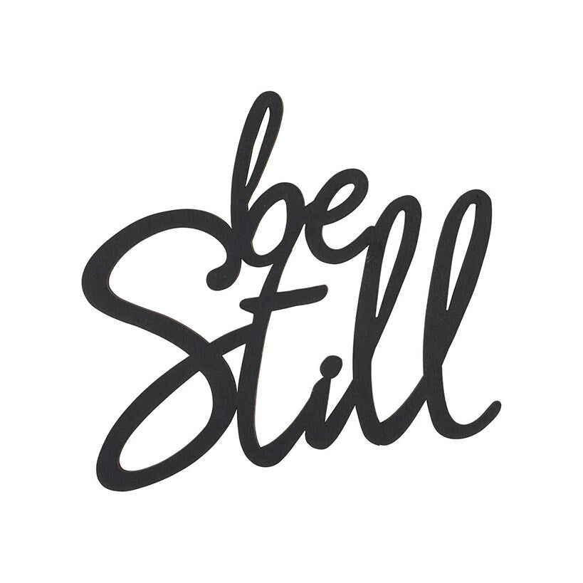 Be Still Wood Hanging Plaque#select-color_black