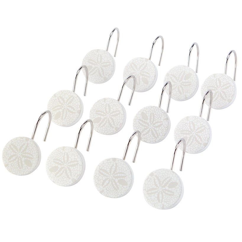Beach Stripe Hand Towels Set of 2 or Shower Hooks Set of 12