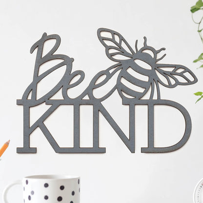 Bee Kind Wood Hanging Plaque