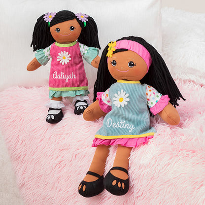 Personalized Spring Big and Little Sister Doll Set